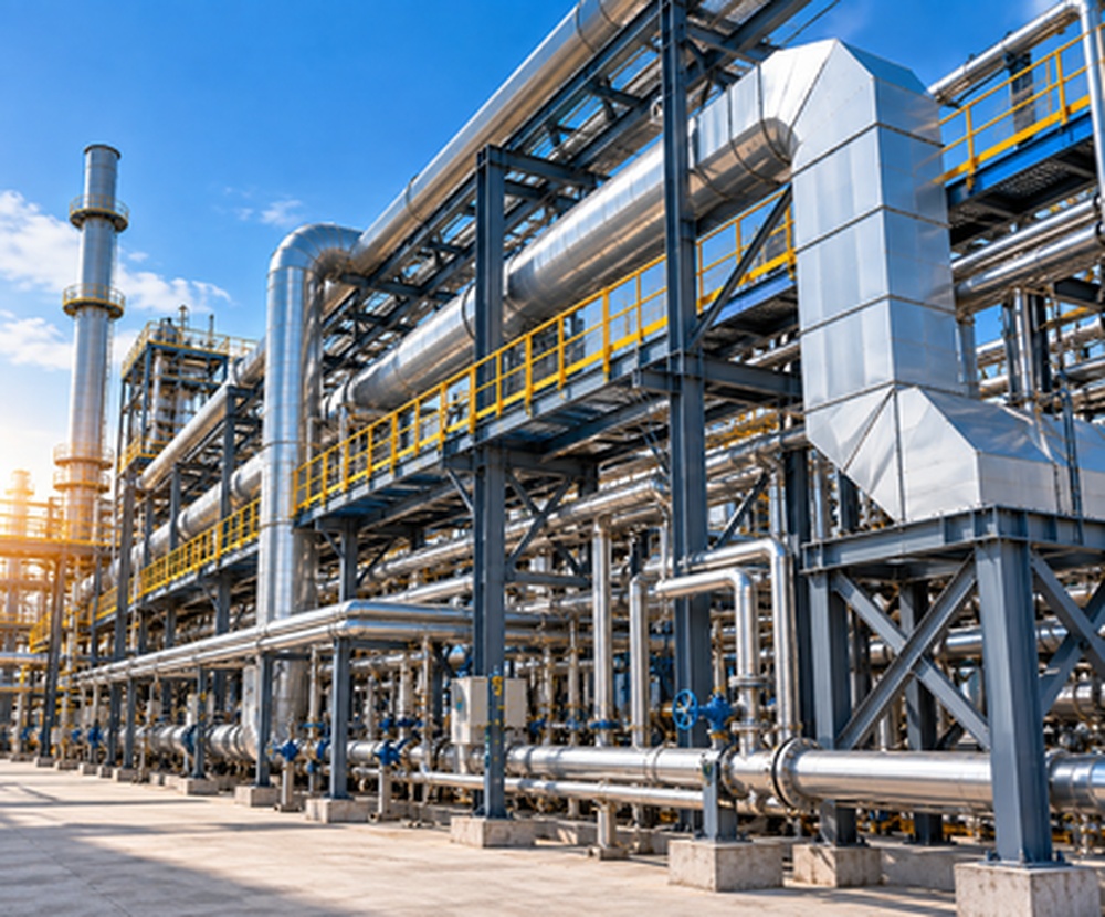 High-Pressure P91 & P22 Steam Pipeline Network